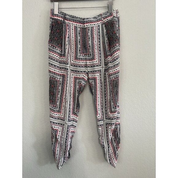 Parker Harem 100% Silk Boho Print Pants Sz 4 - Picture 2 of 8